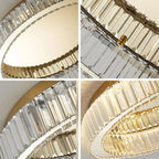 Elizza Flush Mount Crystal Chandelier - Bling Lighting Studio