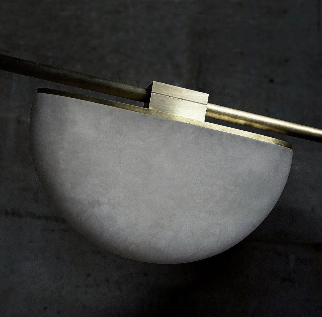 Glacera Alabaster Artistic Modern Chandelier For Living Room by Bling Lighting Studio