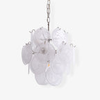 Aqua White Glass Chandelier Glass lighting by Bling Lighting Studio