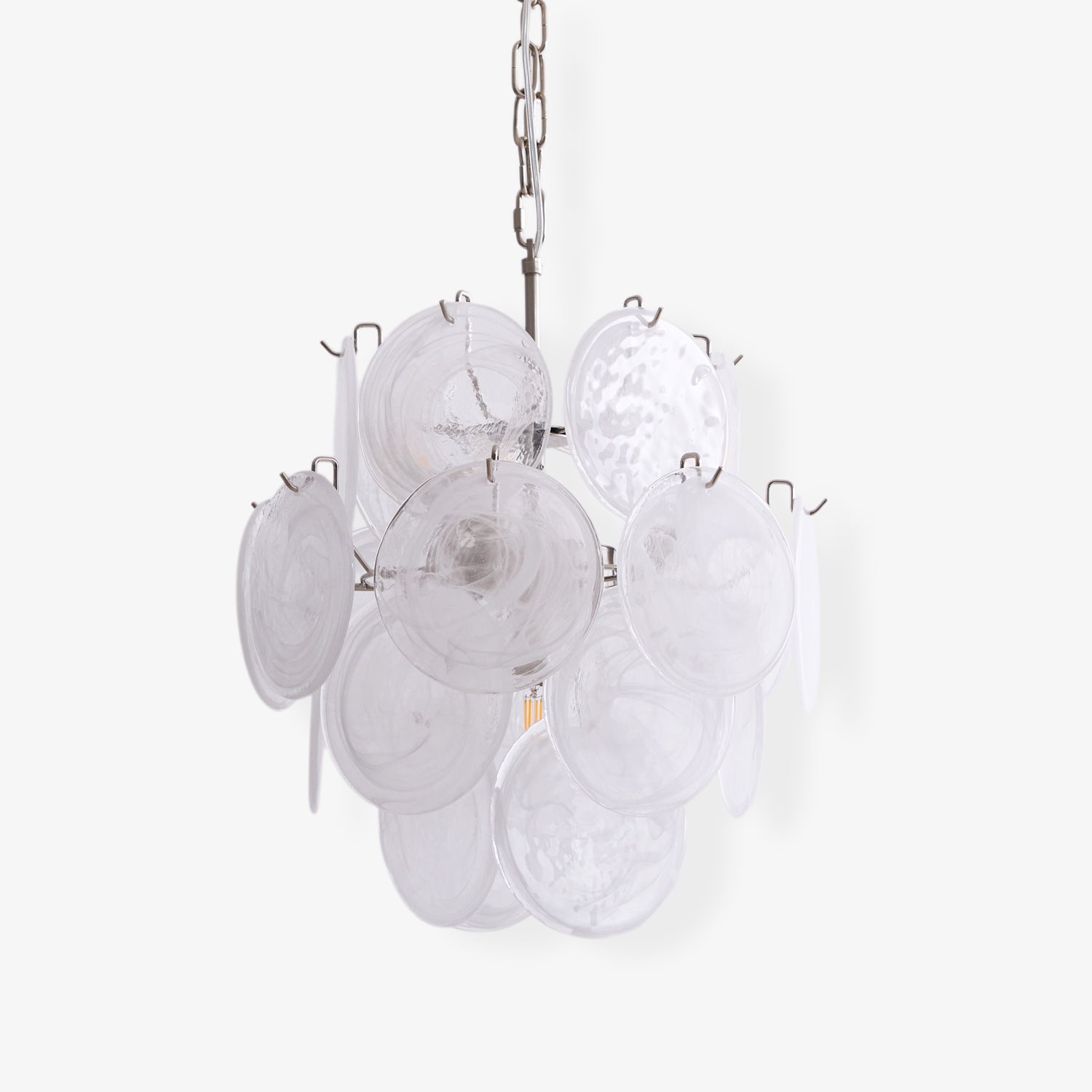 Aqua White Glass Chandelier Glass lighting by Bling Lighting Studio