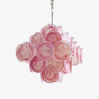 Aurelia Pink Glass Chandelier Glass lighting by Bling Lighting Studio