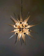 Murano Chandelier | 31 Clear Sputnik detail by Bling Lighting Studio