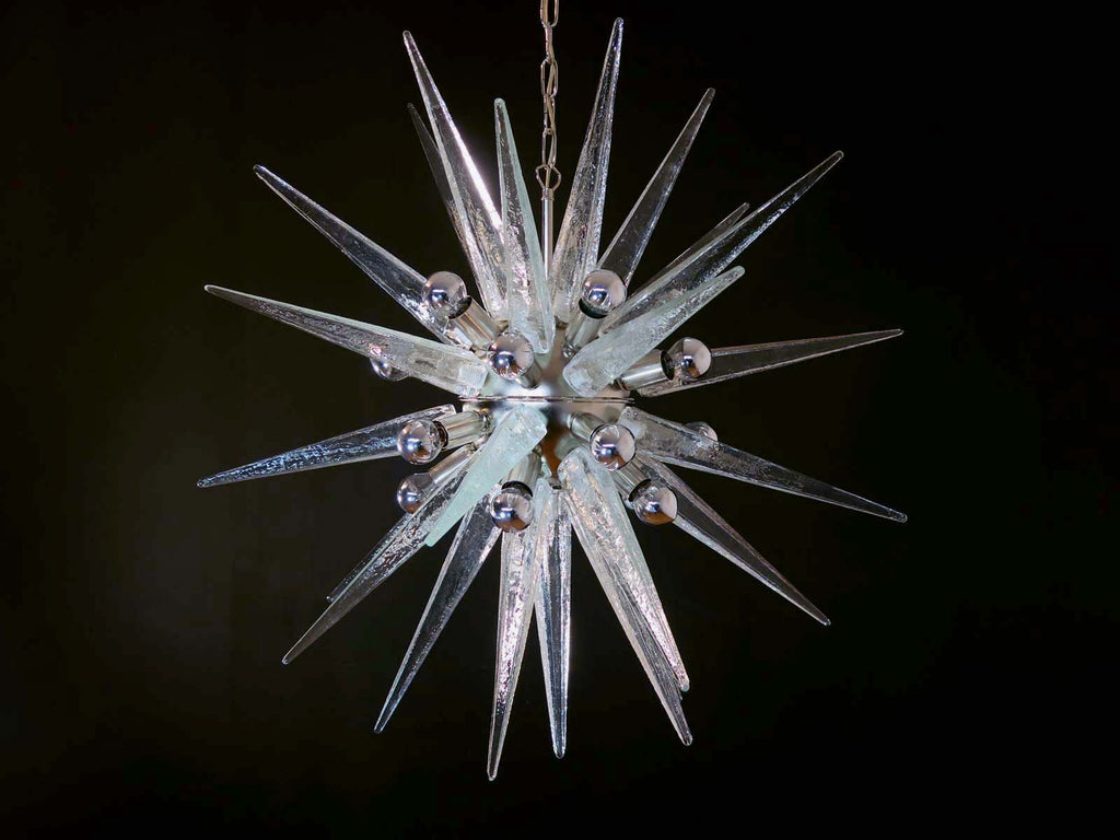 Murano Chandelier | 31 Clear Sputnik detail by Bling Lighting Studio