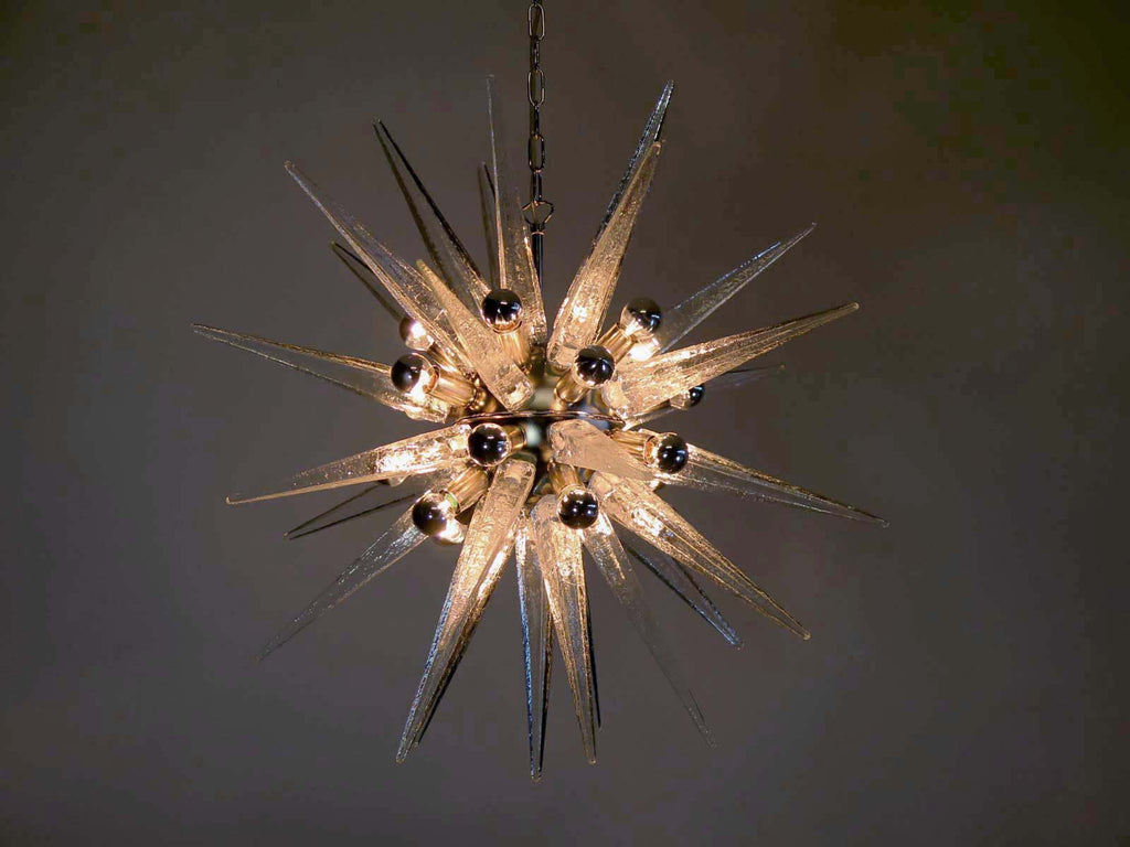 Murano Chandelier | 31 Clear Sputnik detail by Bling Lighting Studio