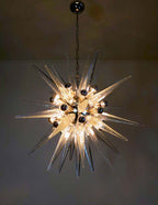 Murano Chandelier | 31 Clear Sputnik detail by Bling Lighting Studio