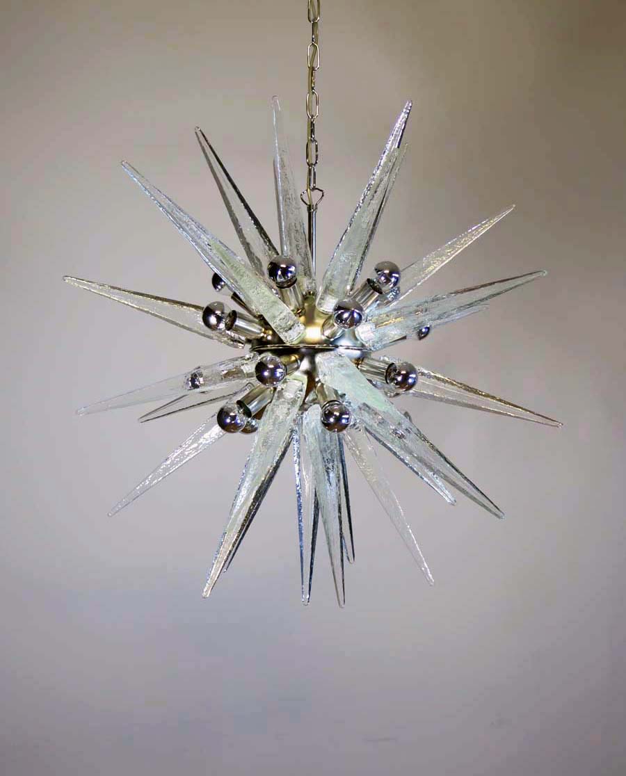 Murano Chandelier | 31 Clear Sputnik by Bling Lighting Studio