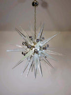Murano Chandelier | 31 Clear Sputnik detail by Bling Lighting Studio