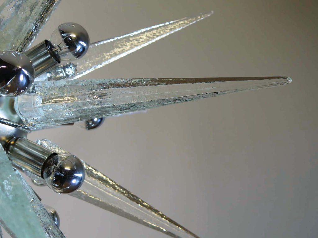 Murano Chandelier | 31 Clear Sputnik detail by Bling Lighting Studio