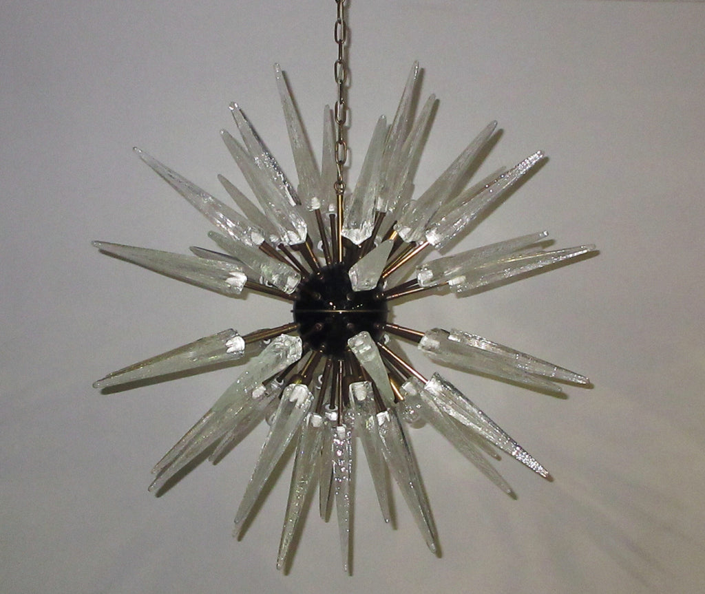 Murano Chandelier | 51 Clear Sputnik detail by Bling Lighting Studio