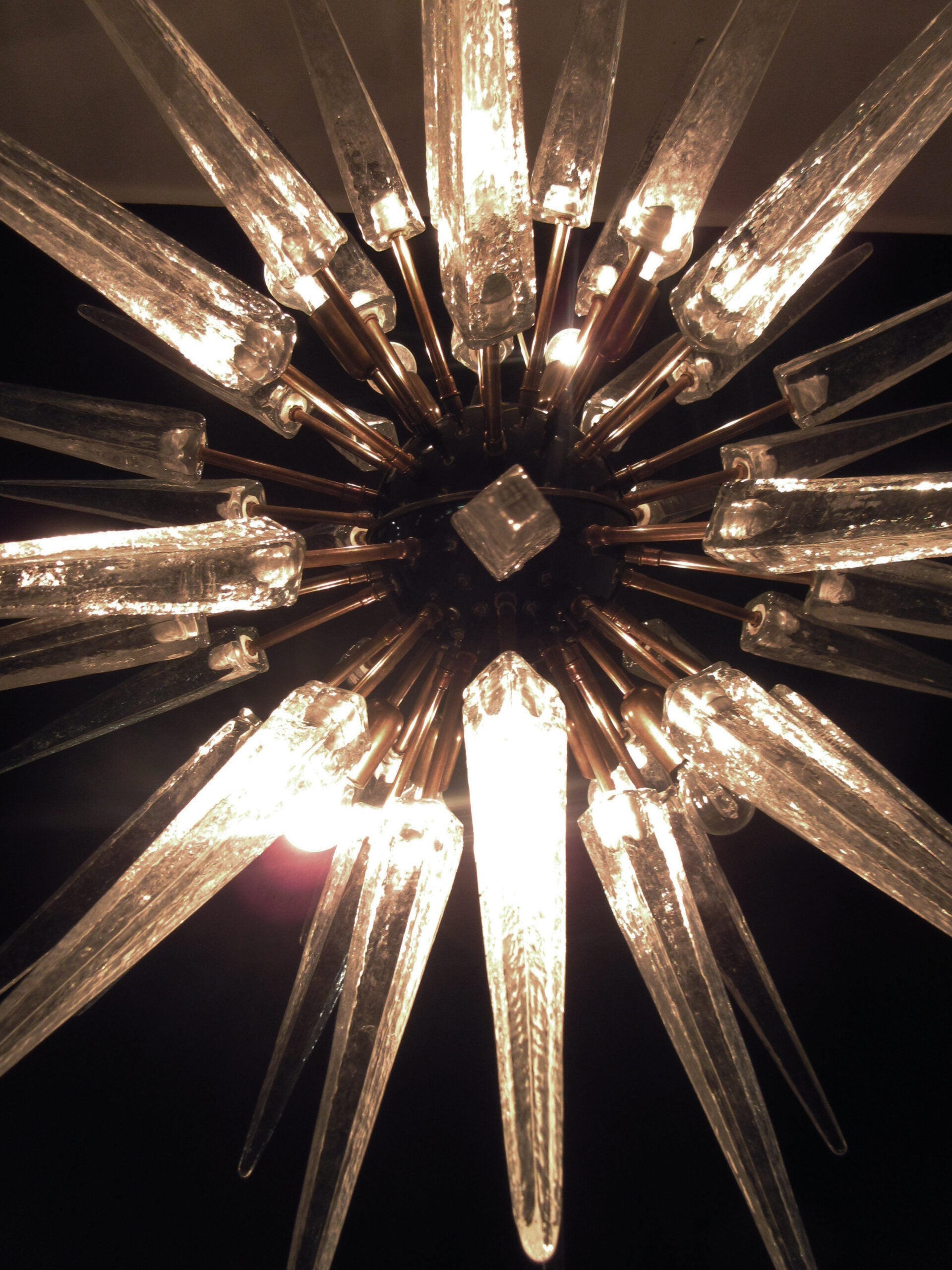 Murano Chandelier | 51 Clear Sputnik detail by Bling Lighting Studio