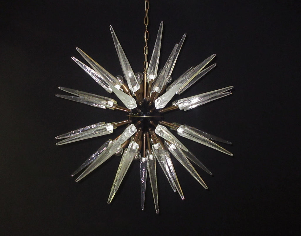 Murano Chandelier | 51 Clear Sputnik detail by Bling Lighting Studio