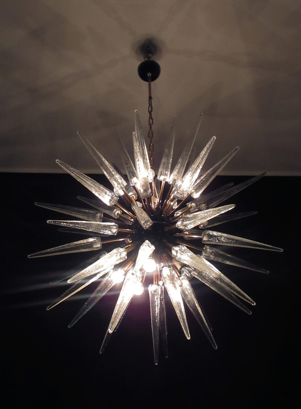 Murano Chandelier | 51 Clear Sputnik detail by Bling Lighting Studio