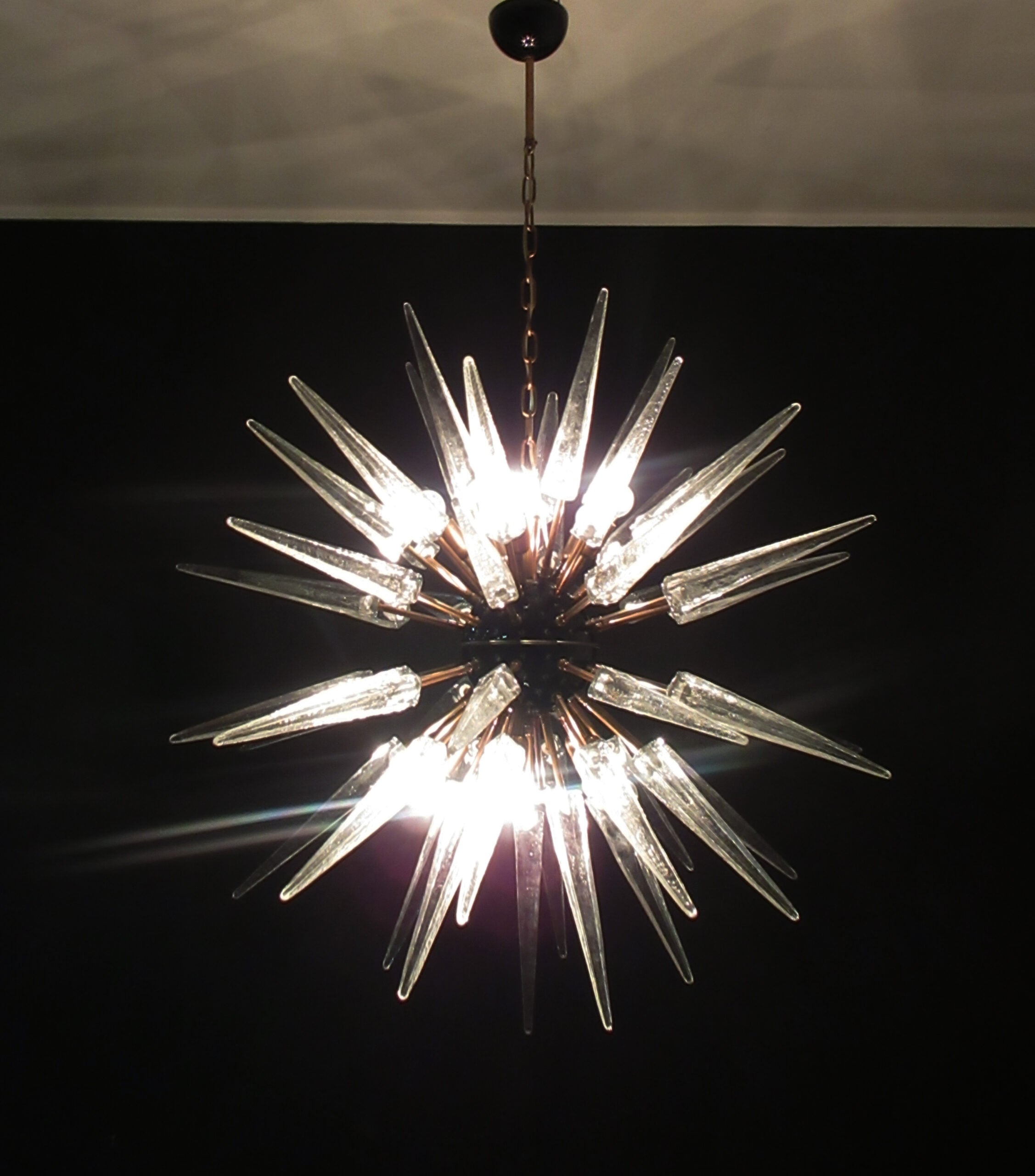 Murano Chandelier | 51 Clear Sputnik detail by Bling Lighting Studio