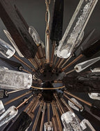 Murano Chandelier | 51 Clear Black Sputnik detail by Bling Lighting Studio