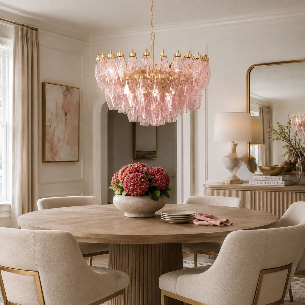 Facet Murano Glass Bloom Chandelier