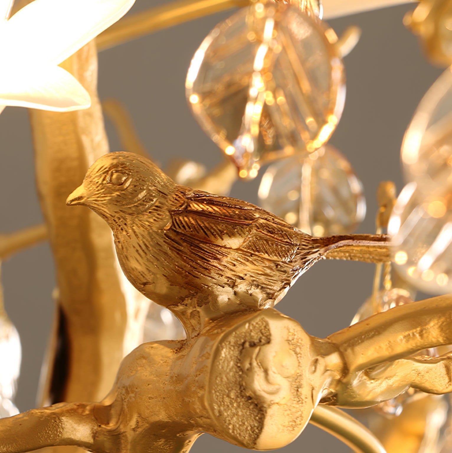 Zeke Branch Brass Crystal Chandelier by Bling Lighting Studio