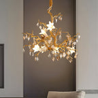 Zeke Branch Brass Crystal Chandelier by Bling Lighting Studio