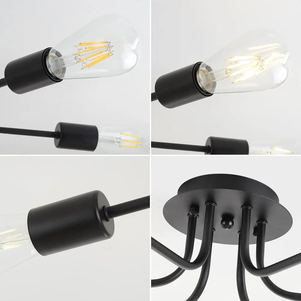 Flush Mount Linear Chandelier - Bling Lighting Studio