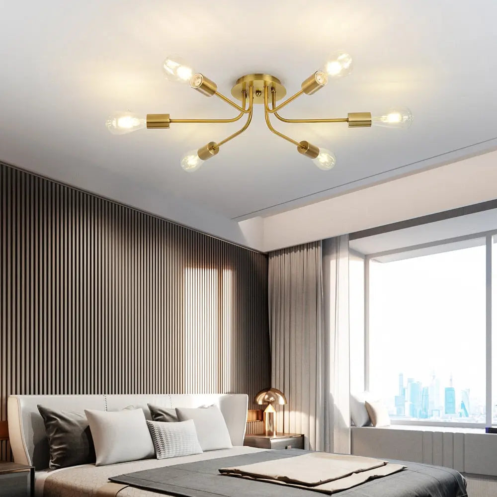 Flush Mount Linear Chandelier - Bling Lighting Studio