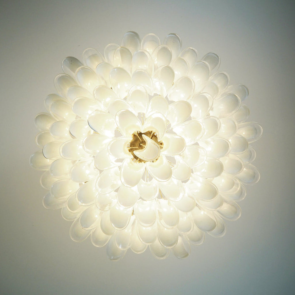 Modern Petals White Murano Chandelier product image