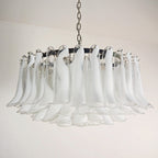 Modern Petals White Murano Chandelier product image