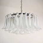 Modern Petals White Murano Chandelier product image