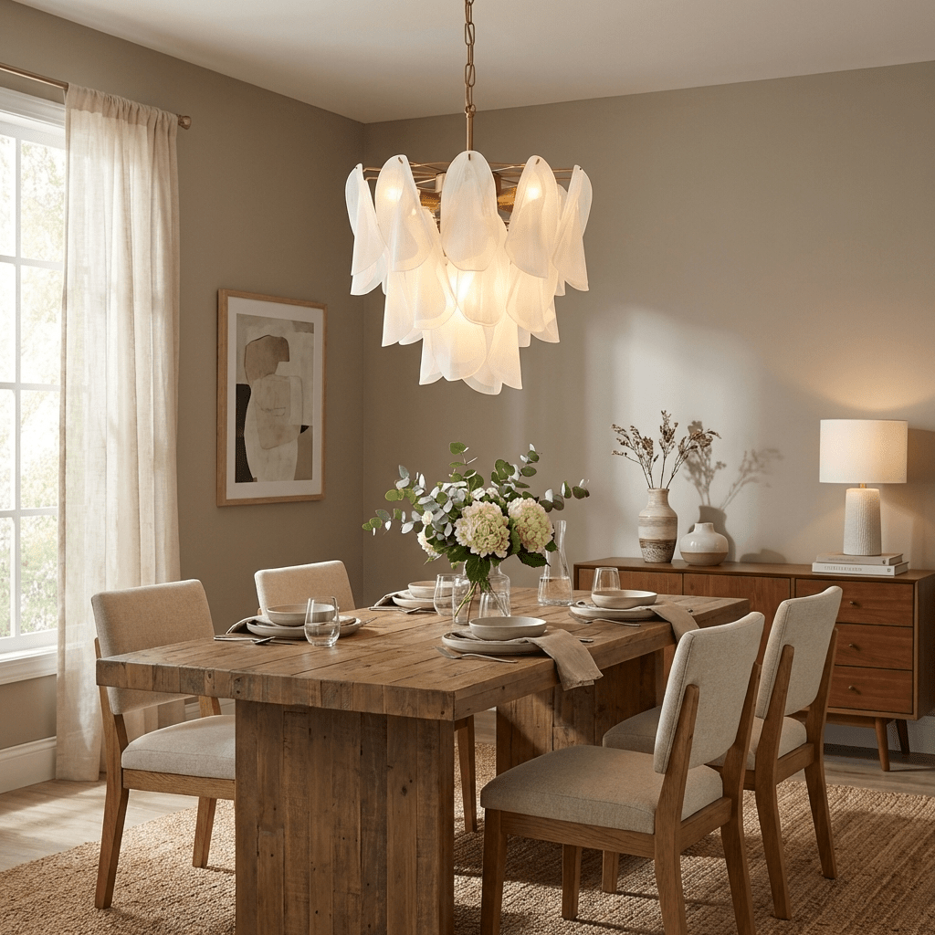 Fuchsia Murano Glass Chandelier