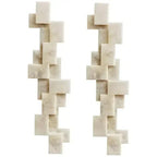 Pair Of Long Wall Sconces in Alabaster by Bling Lighting Studio