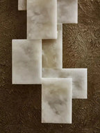 Pair Of Long Wall Sconces in Alabaster by Bling Lighting Studio