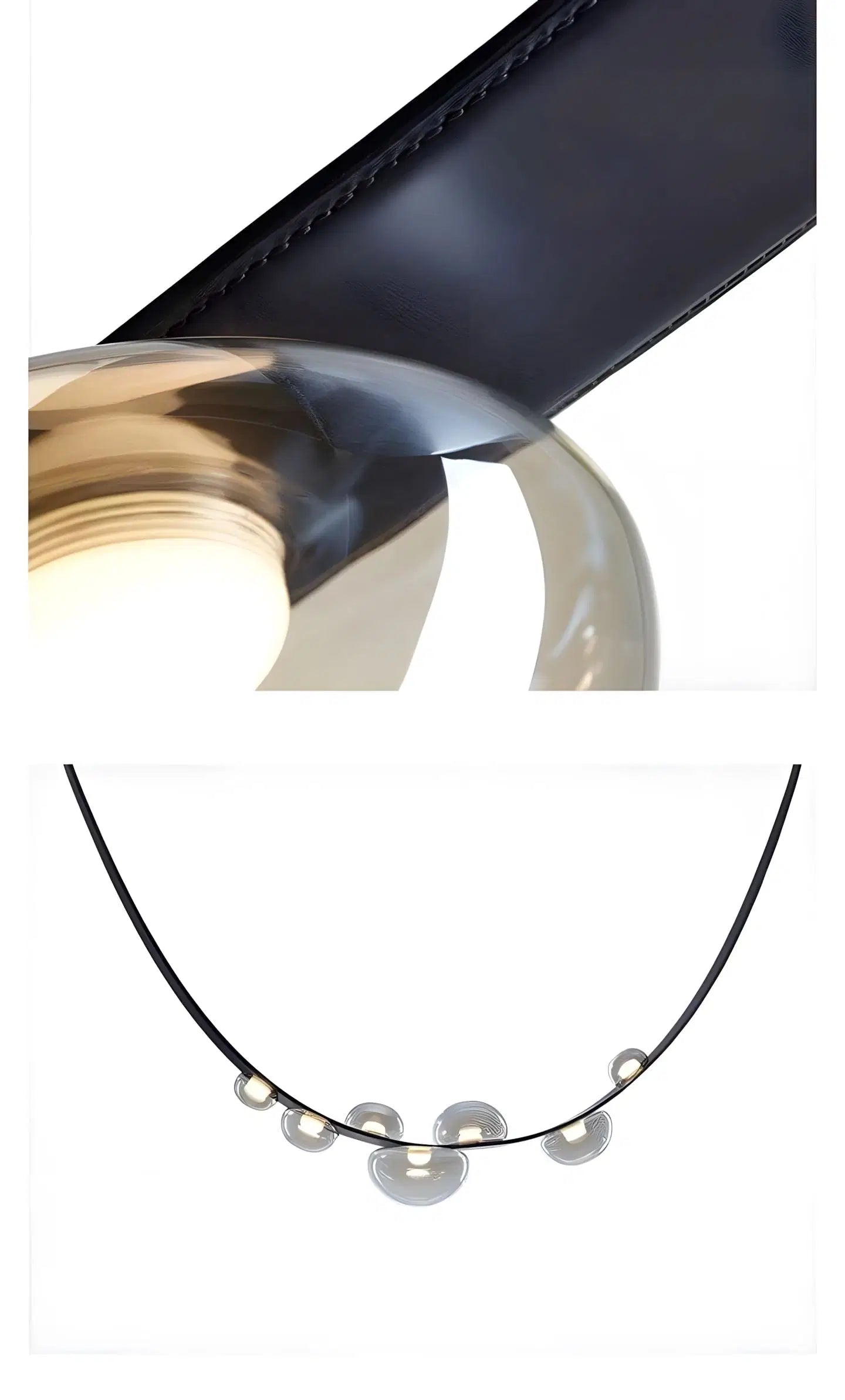 Girdle Modern Leather LED Pendant Lamp by Bling Lighting Studio