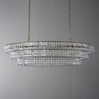 Luxury Amor Ghiaccio Glass Oval Chandelier 54"W/65"W additional product view