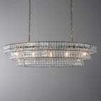 Luxury Amor Ghiaccio Glass Oval Chandelier 54"W/65"W material and finish detail