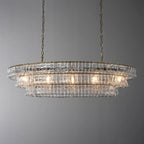 Luxury Amor Ghiaccio Glass Oval Chandelier 54"W/65"W by Bling Lighting Studio