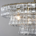 Luxury Amor Ghiaccio Glass Oval Chandelier 54"W/65"W product image