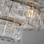 Luxury Amor Ghiaccio Glass Oval Chandelier 54"W/65"W product image