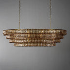 Luxury Amor Ghiaccio Glass Oval Chandelier 54"W/65"W product image
