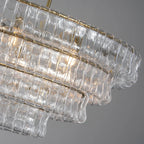 Luxury Amor Ghiaccio Glass Oval Chandelier 54"W/65"W product image