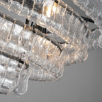 Luxury Amor Ghiaccio Glass Oval Chandelier 54"W/65"W product image