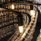 Luxury Amor Ghiaccio Glass Oval Chandelier 54"W/65"W product image