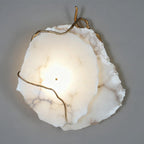 Gilded Branch Alabaster Wall Lamp