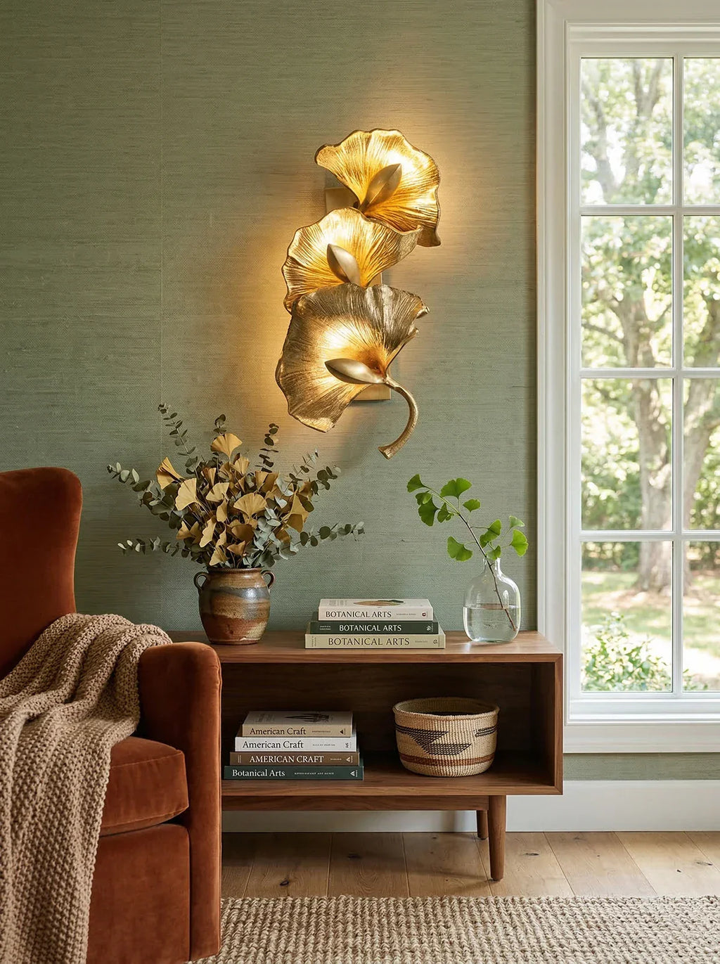 Ginkgo Leaf Branch Wall Lamp product image