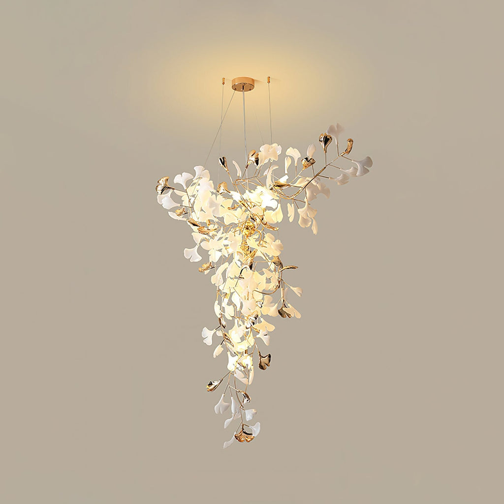 Golden Fan Leaf Artistic Chandelier product image