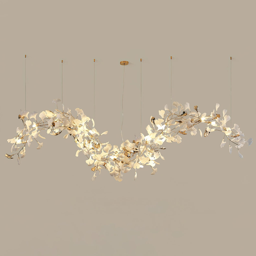 Golden Fan Leaf Artistic Chandelier product image