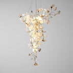 Golden Fan Leaf Artistic Chandelier by Bling Lighting Studio