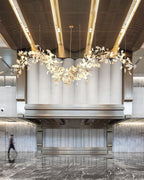 Golden Fan Leaf Artistic Chandelier product image