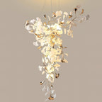 Golden Fan Leaf Artistic Chandelier product image