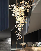 Golden Fan Leaf Artistic Chandelier product image