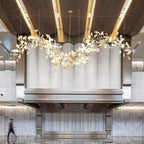 Golden Fan Leaf Artistic Chandelier additional product view