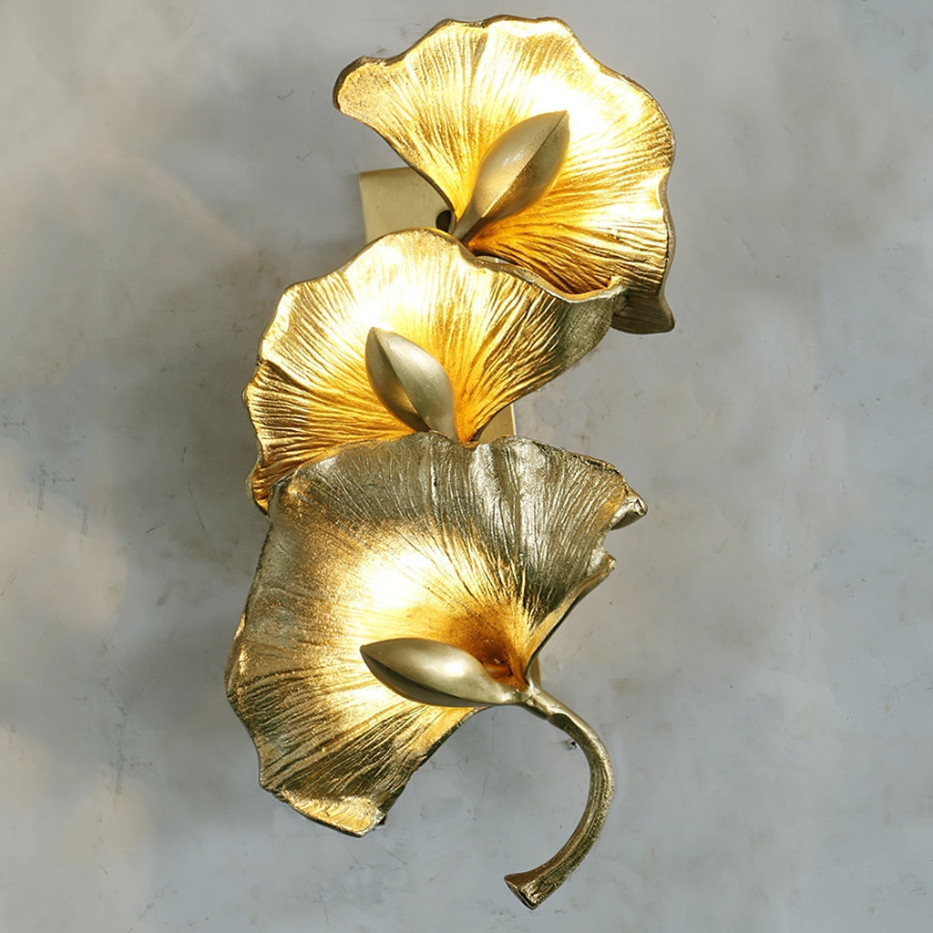 Ginkgo Leaf Branch Wall Lamp by Bling Lighting Studio