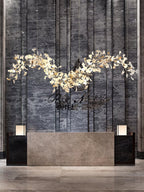 Golden Fan Leaf Artistic Chandelier product image